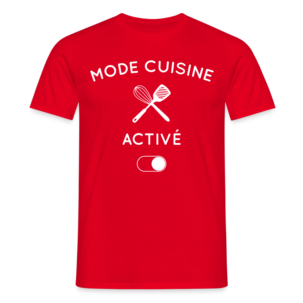 T-shirt Homme - Mode cuisine activé - rouge
