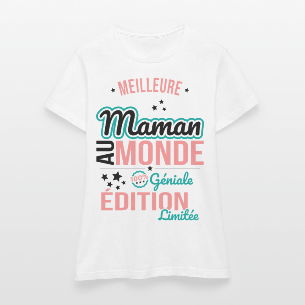 T-shirt Femme - Meilleure Maman au monde - blanc