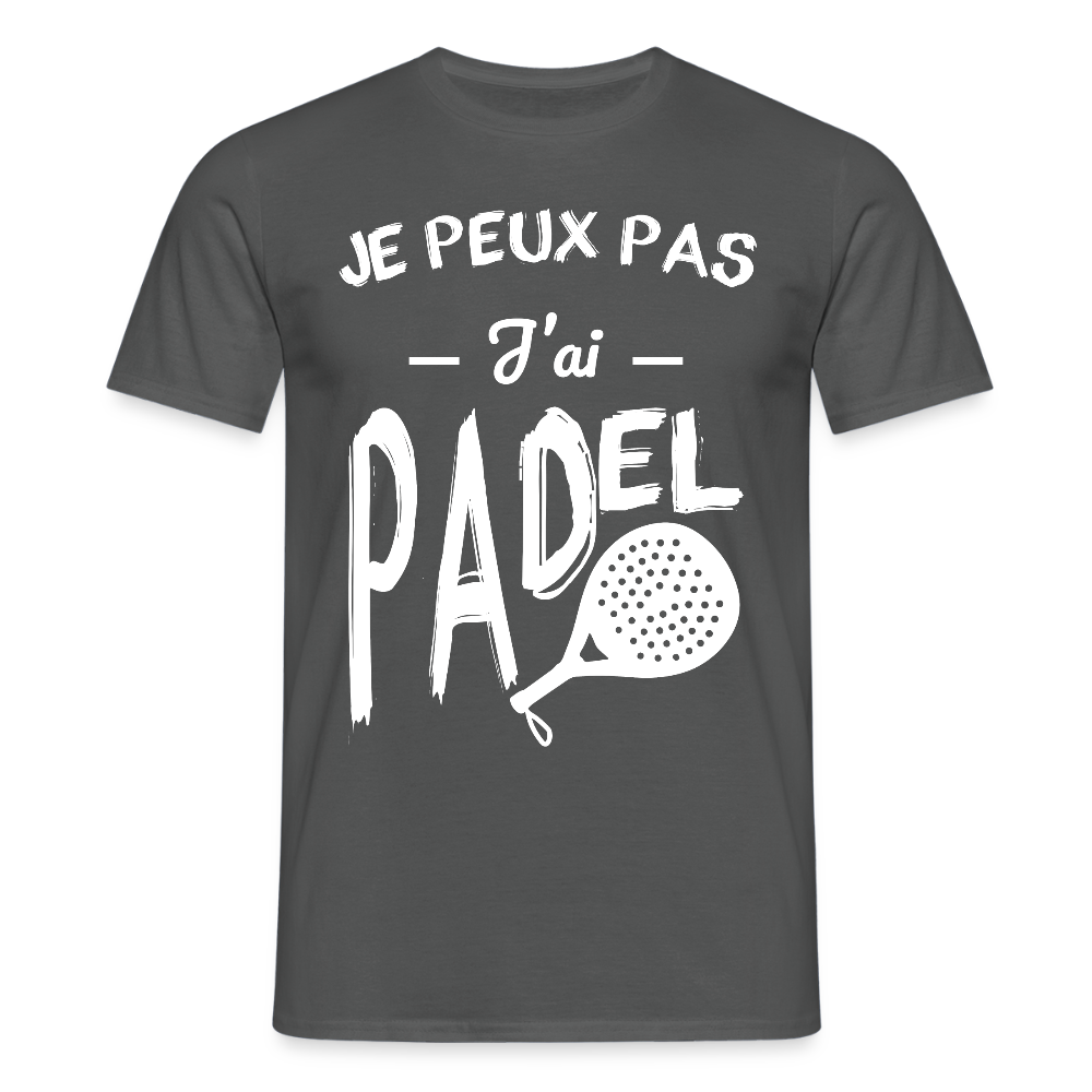 T-shirt padel Homme - Je peux pas j'ai padel - charbon