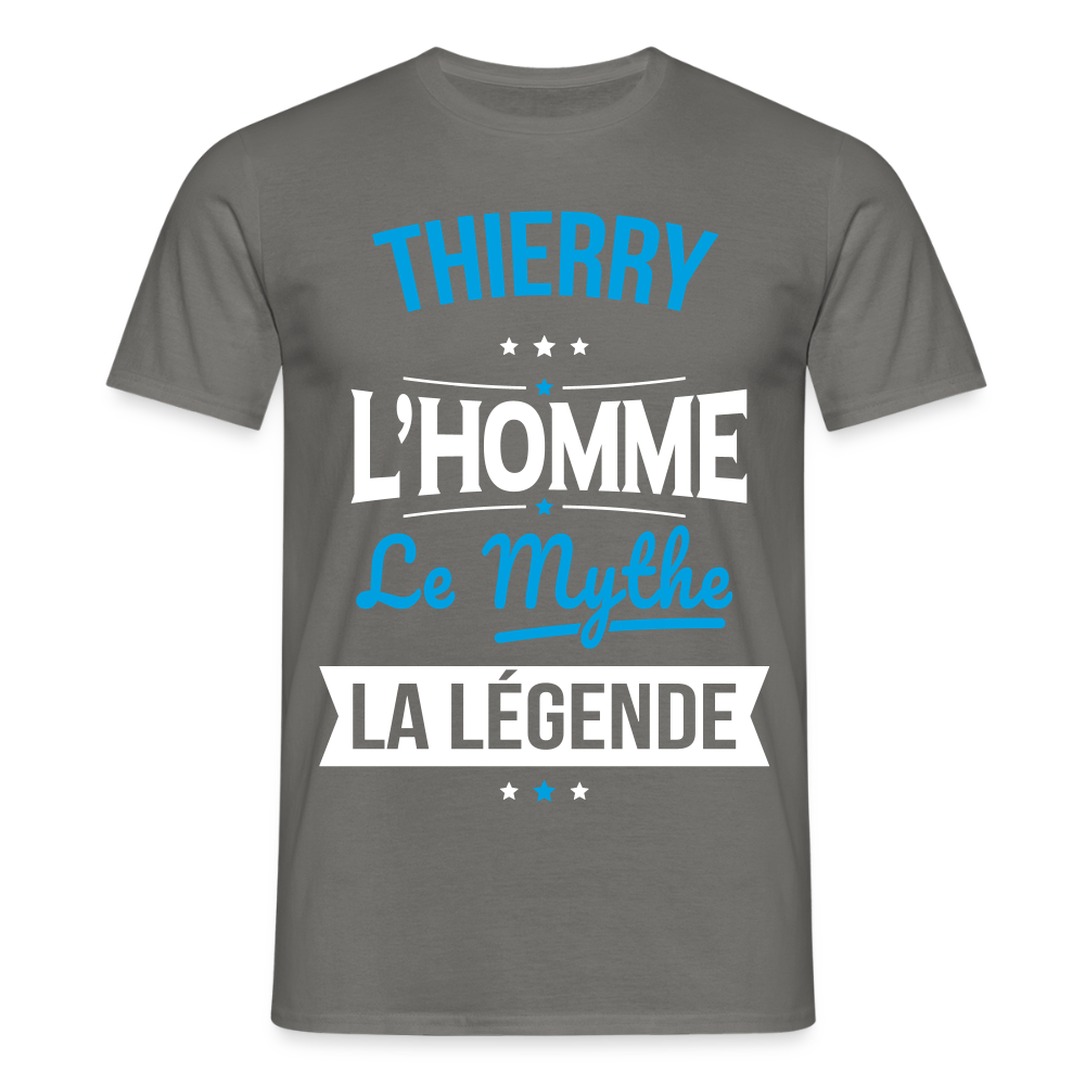 T-shirt Homme - Thierry - l'Homme - le Mythe - la Légende - gris graphite