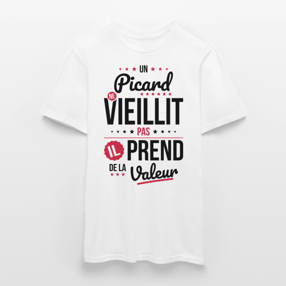 T-shirt Homme - Un Picard ne vieillit pas - blanc