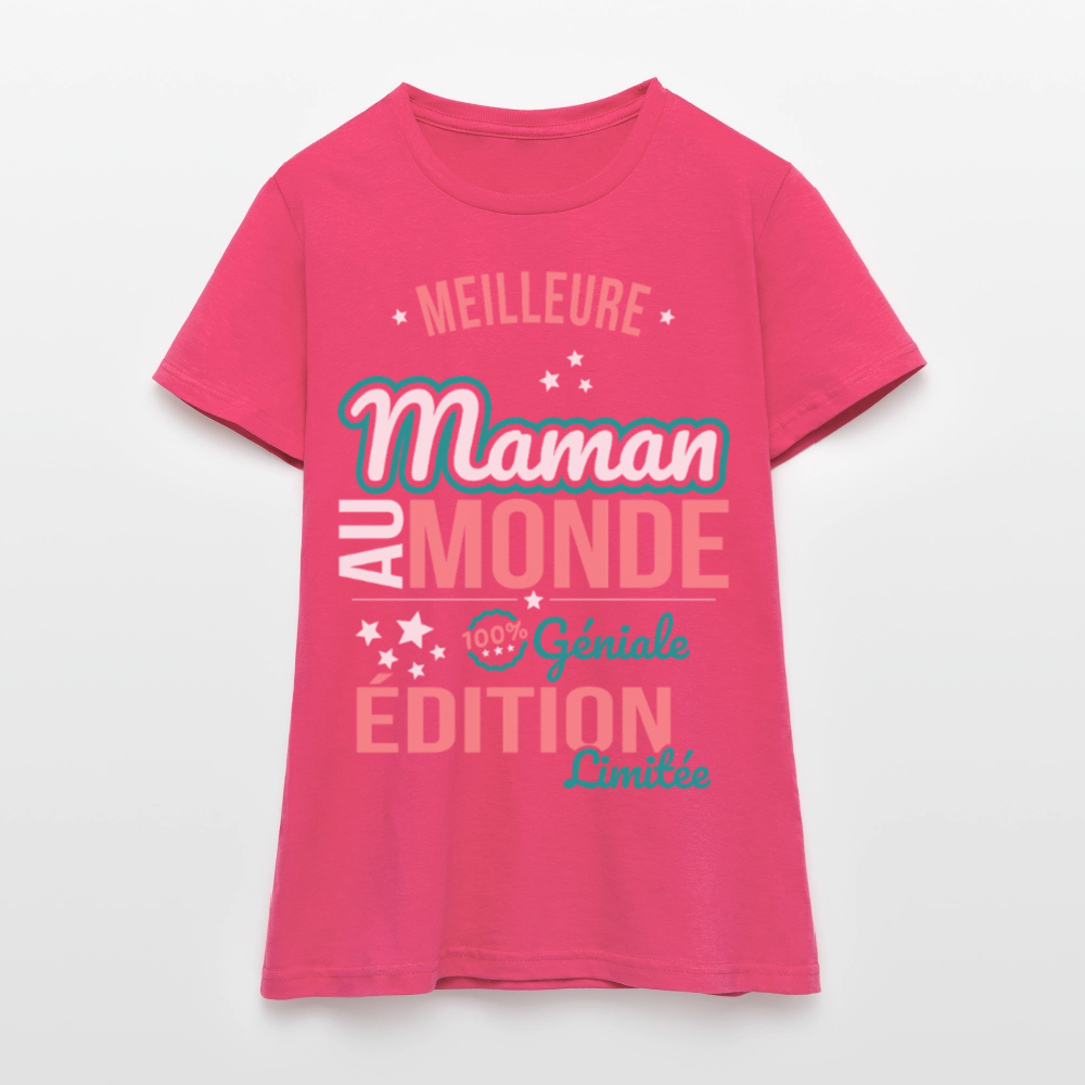 T-shirt Femme - Meilleure Maman au monde - rose azalée