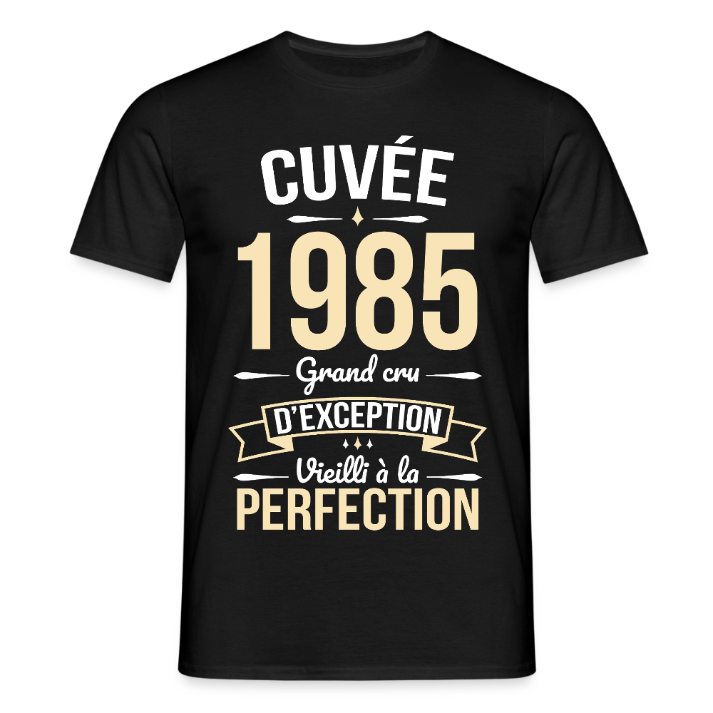 T-shirt Homme - Anniversaire 40 Ans - Original 1985 - noir