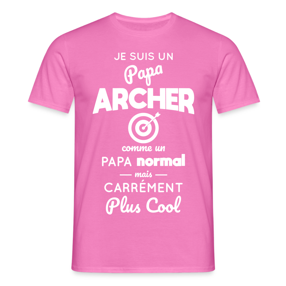 T-shirt Homme - Papa archer plus cool - rose