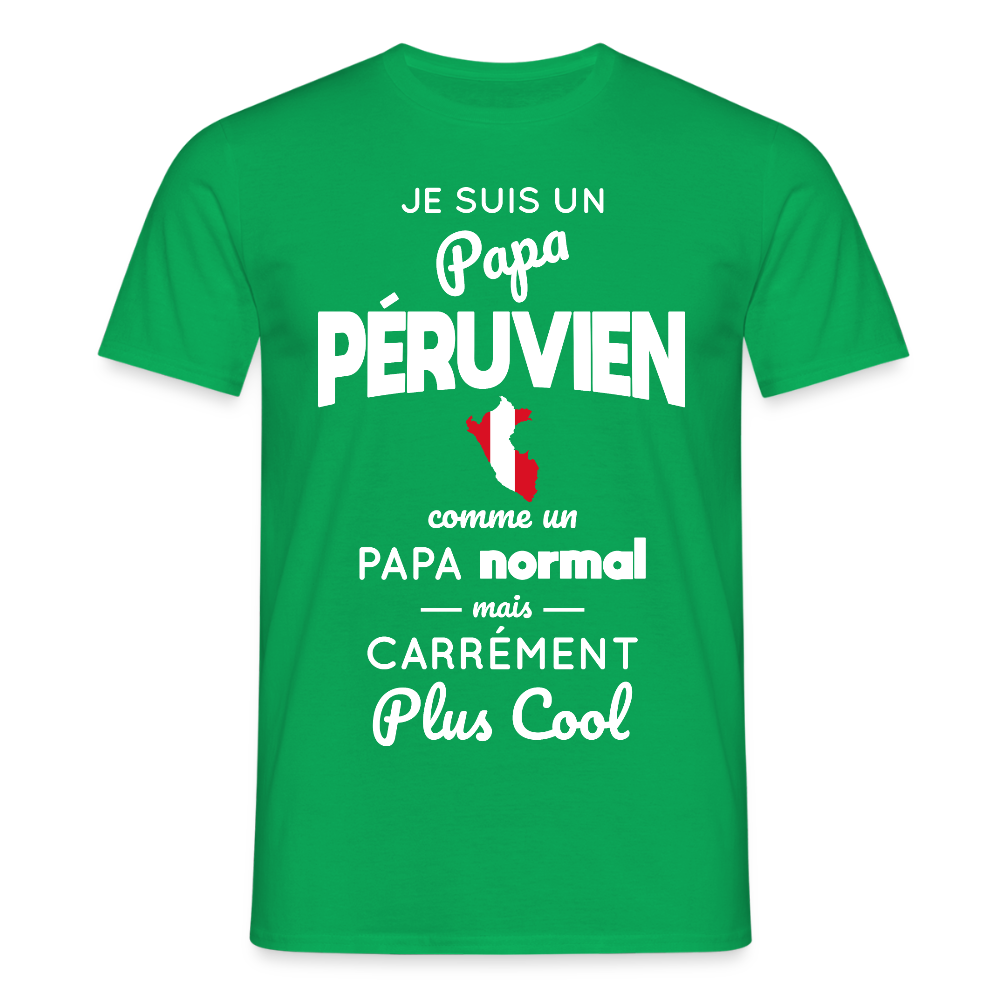 T-shirt Homme - Papa Péruvien Plus Cool - vert