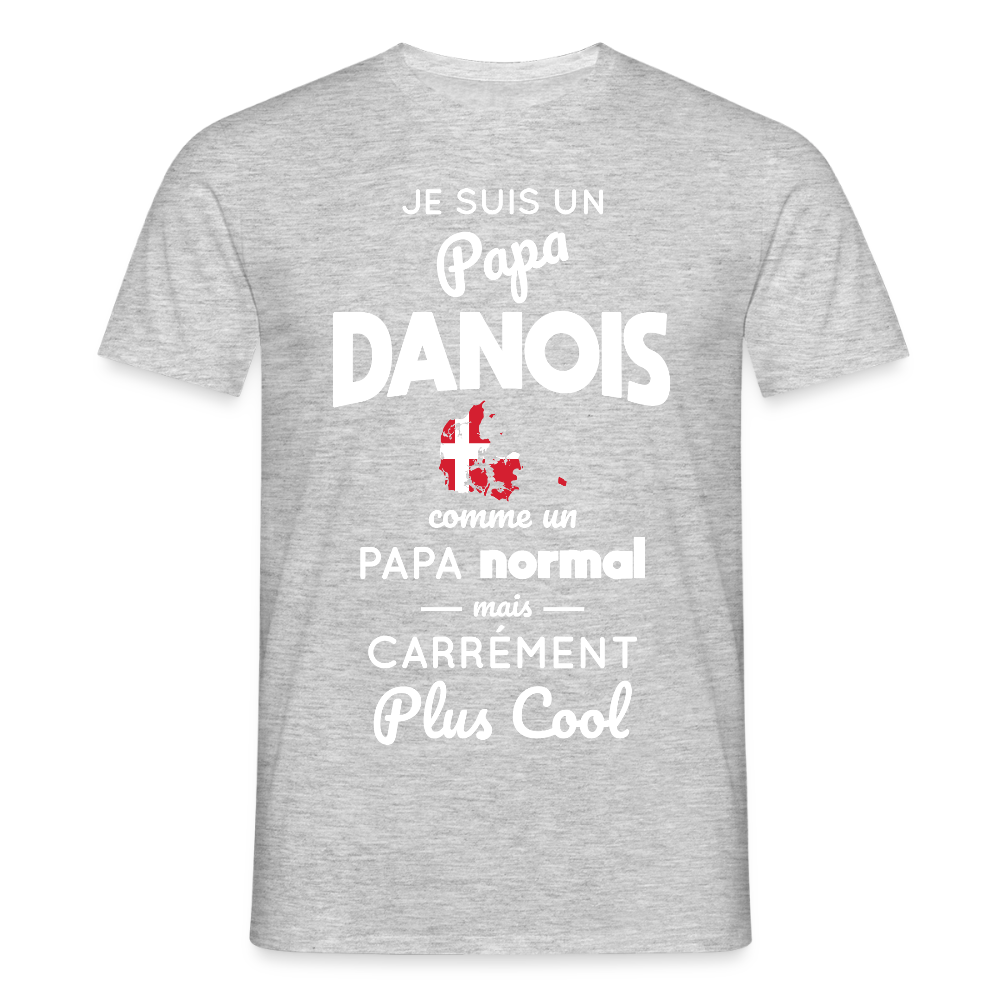 T-shirt Homme - Papa Danois Plus Cool - gris chiné
