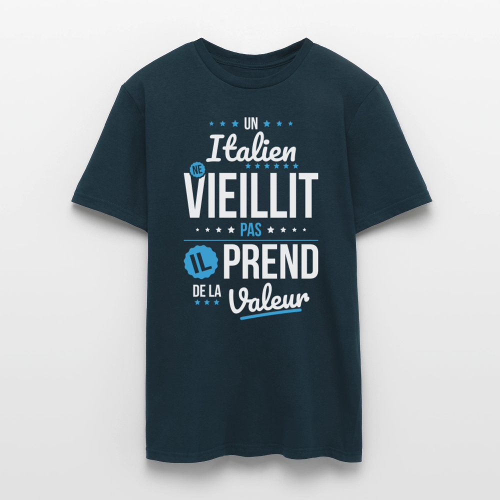 T-shirt Homme - Un Italien ne vieillit pas - marine