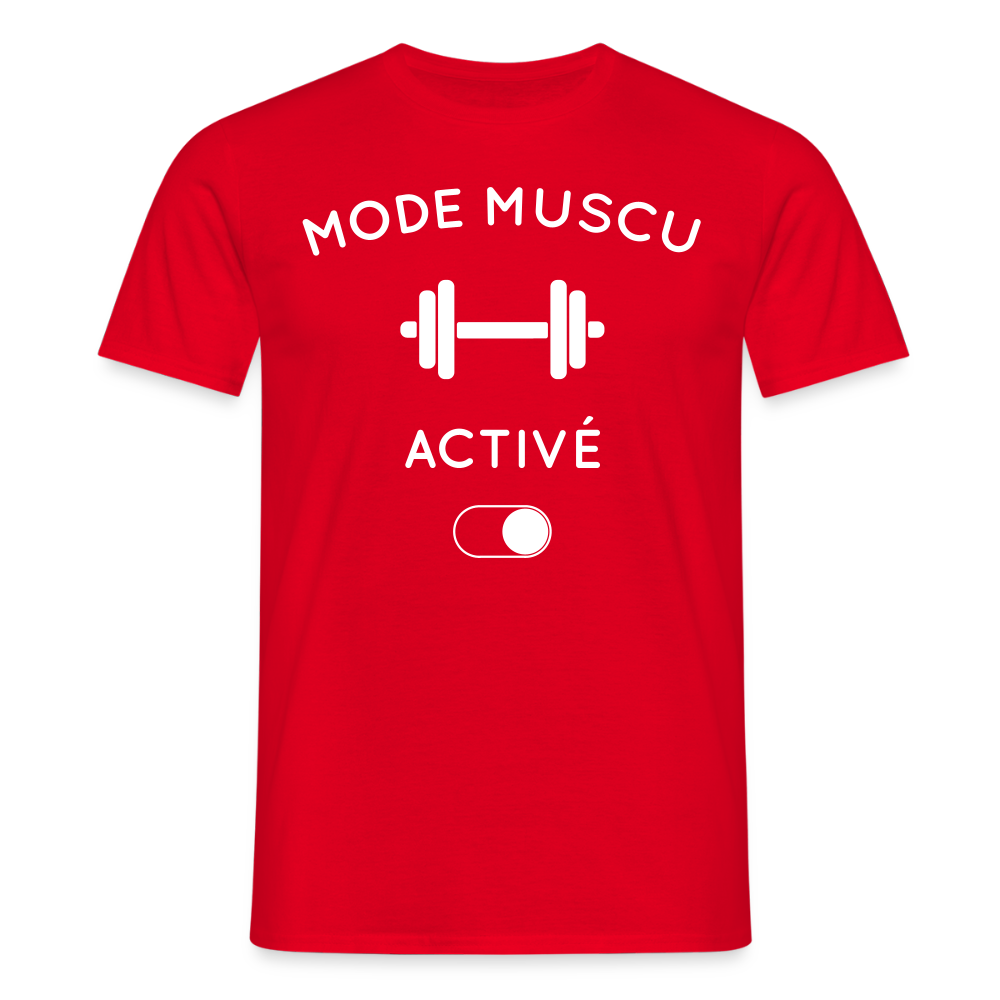 T-shirt Homme - Mode muscu activé - rouge