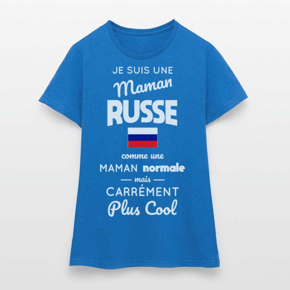 T-shirt Femme - Maman Russe plus cool - bleu royal