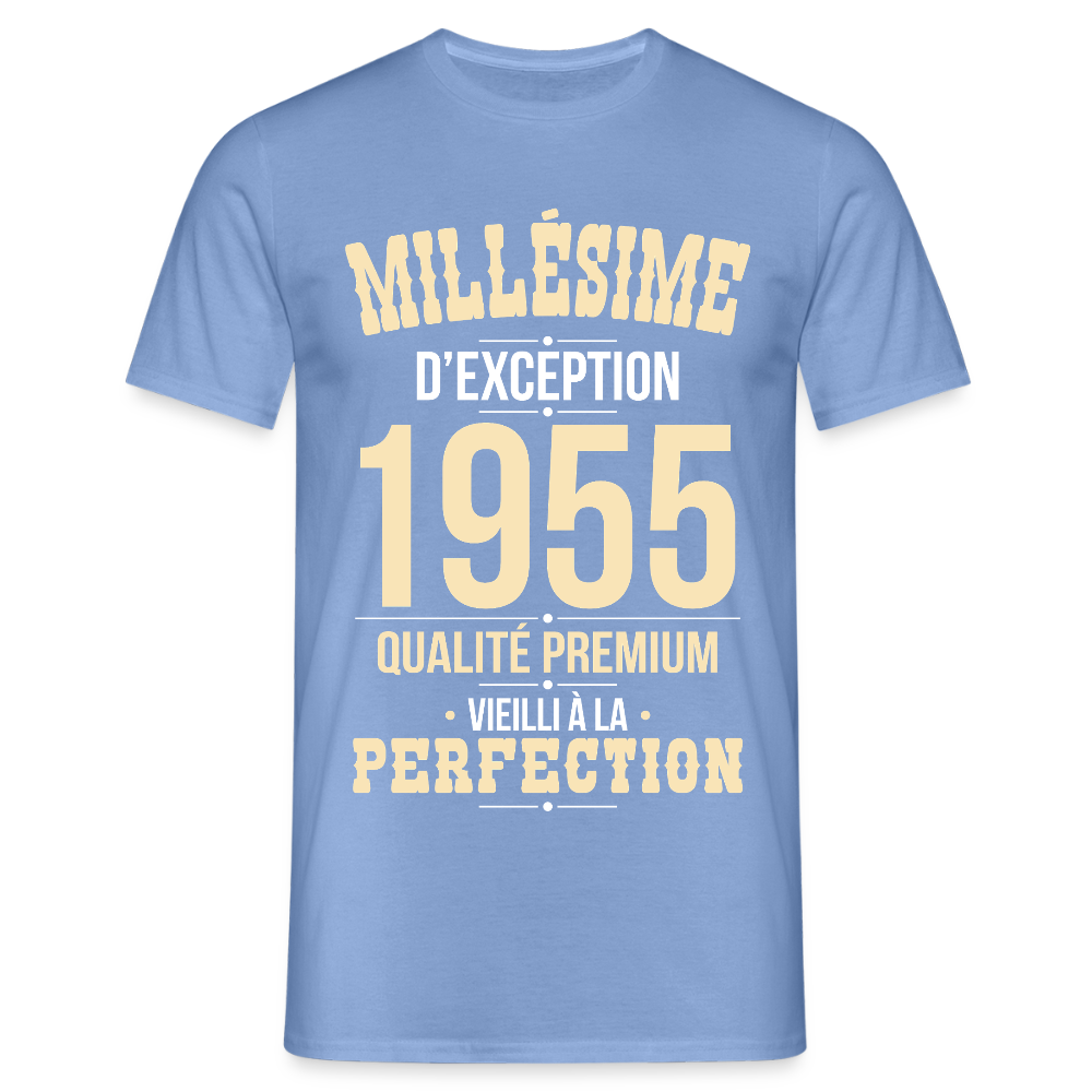 T-shirt Homme - Anniversaire 70 Ans - Millésime 1955 - carolina blue