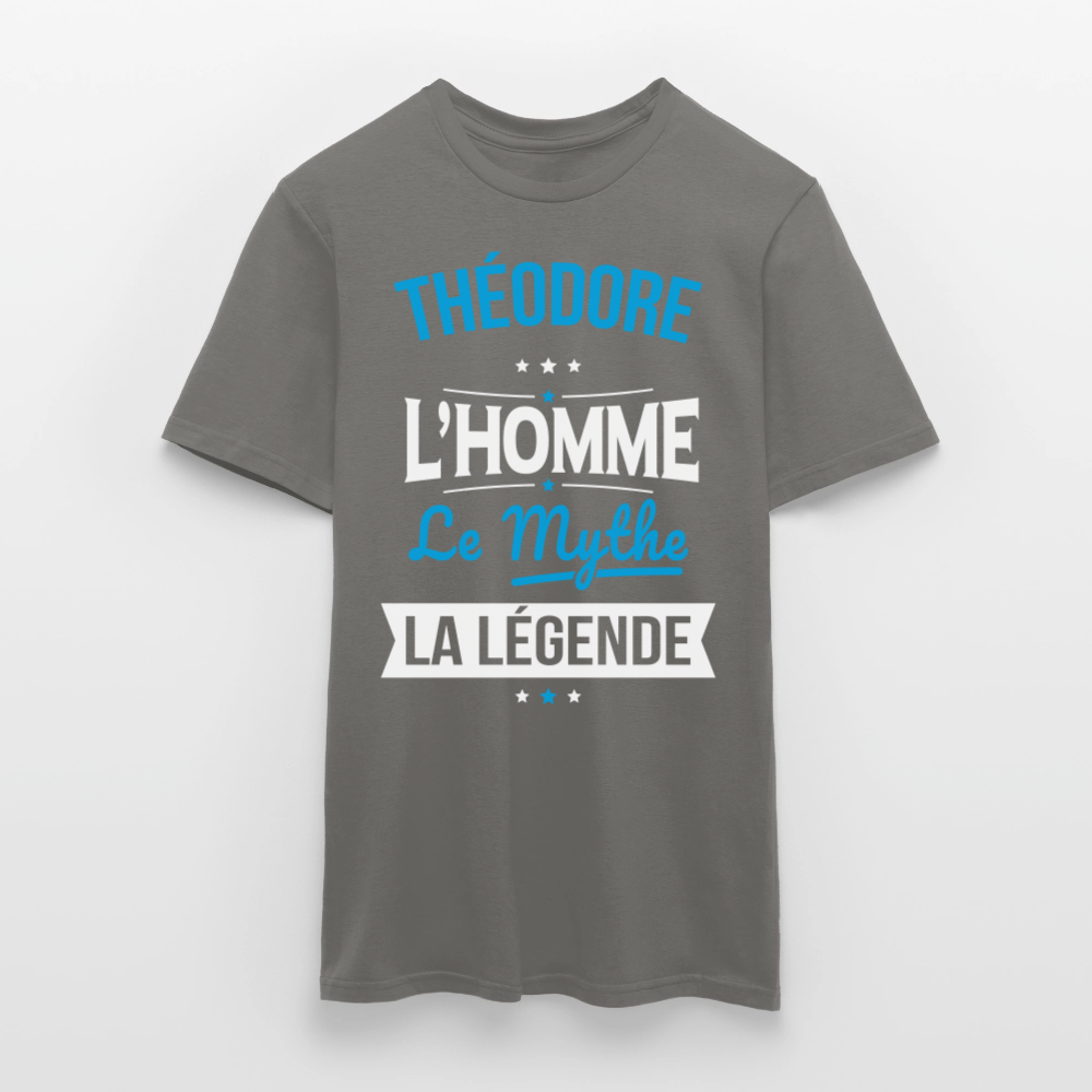 T-shirt Homme - Théodore - l'Homme - le Mythe - la Légende - gris graphite