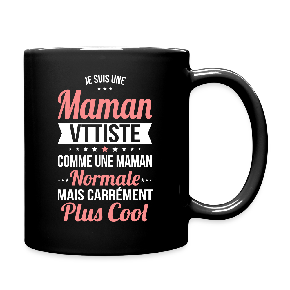 Mug uni - Maman vttiste plus cool - noir