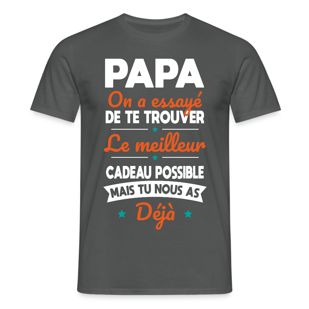 T-shirt Homme - Papa Cadeau Humour - charbon