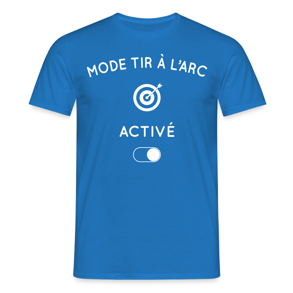 T-shirt Homme - Mode tir à l'arc activé - bleu royal