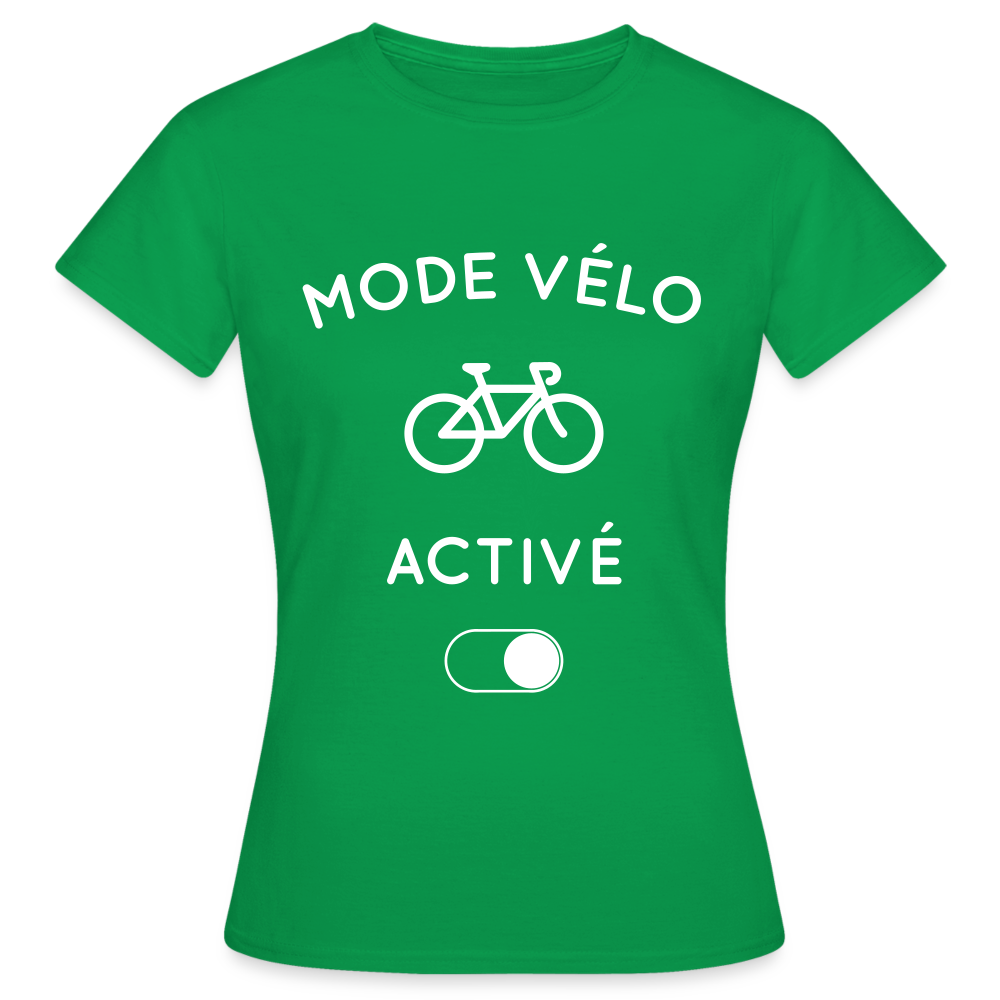 T-shirt Femme - Mode vélo activé - vert