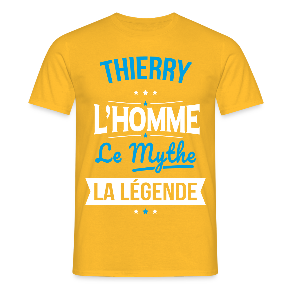 T-shirt Homme - Thierry - l'Homme - le Mythe - la Légende - jaune