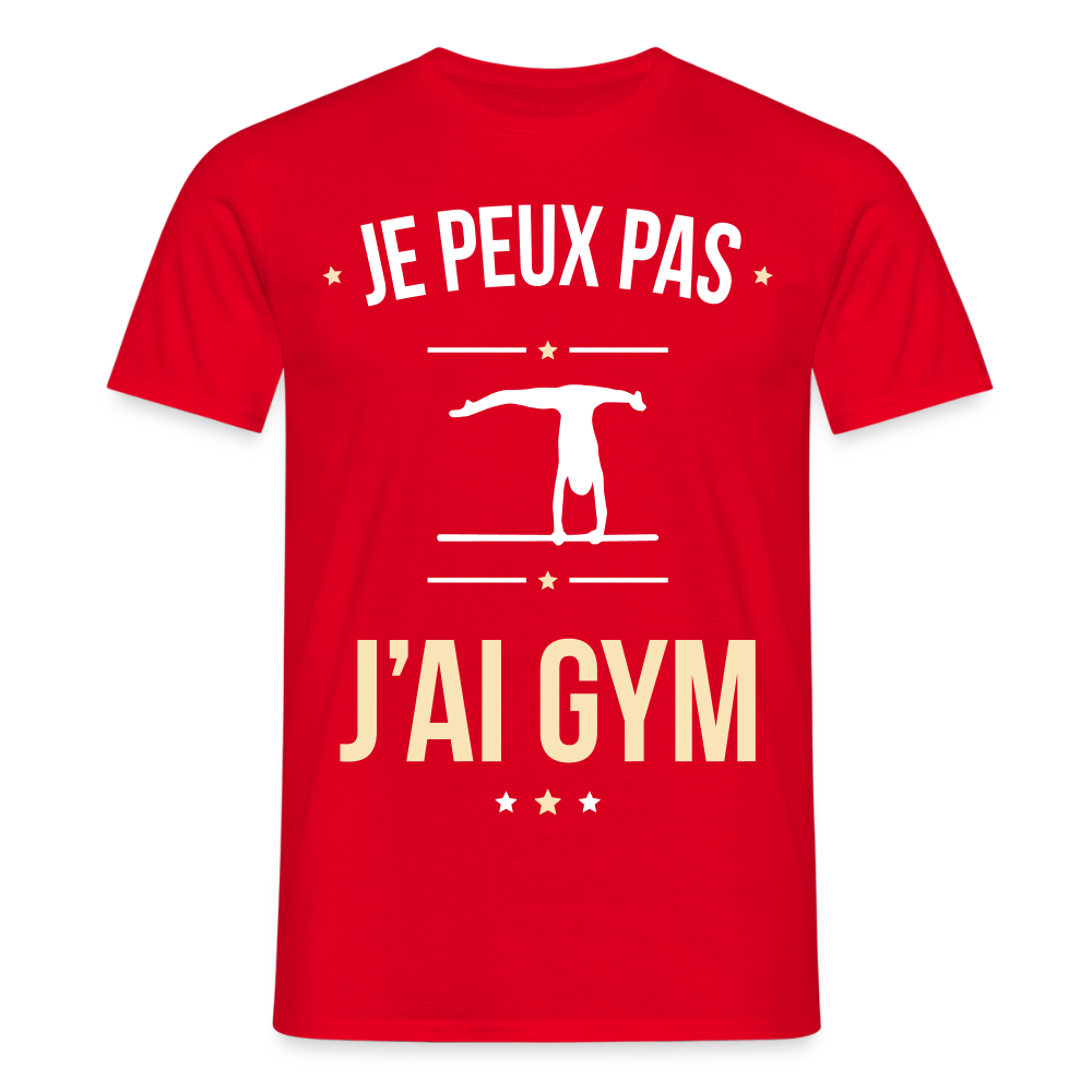 T-shirt Homme - Je peux pas j'ai Gym - rouge
