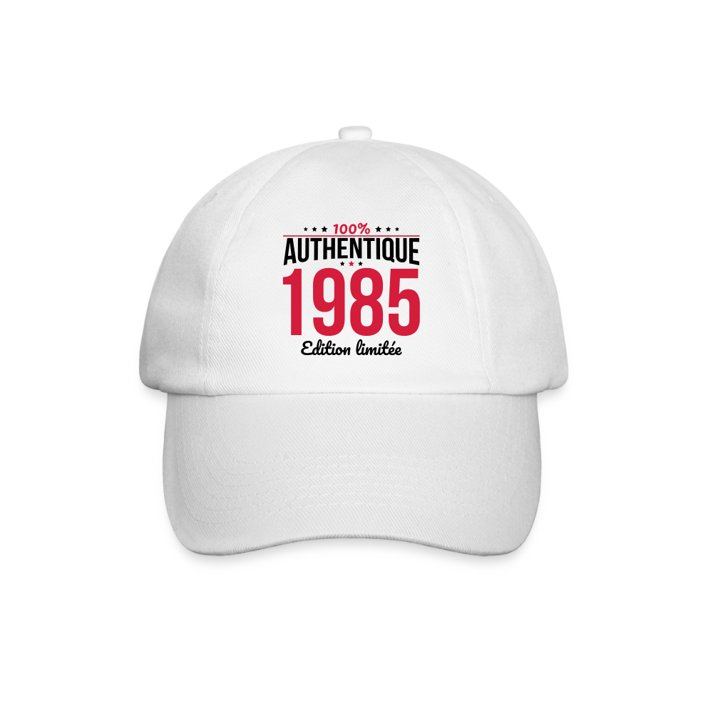 Casquette classique - Anniversaire 40 Ans - 100% Authentique 1985 - blanc/blanc