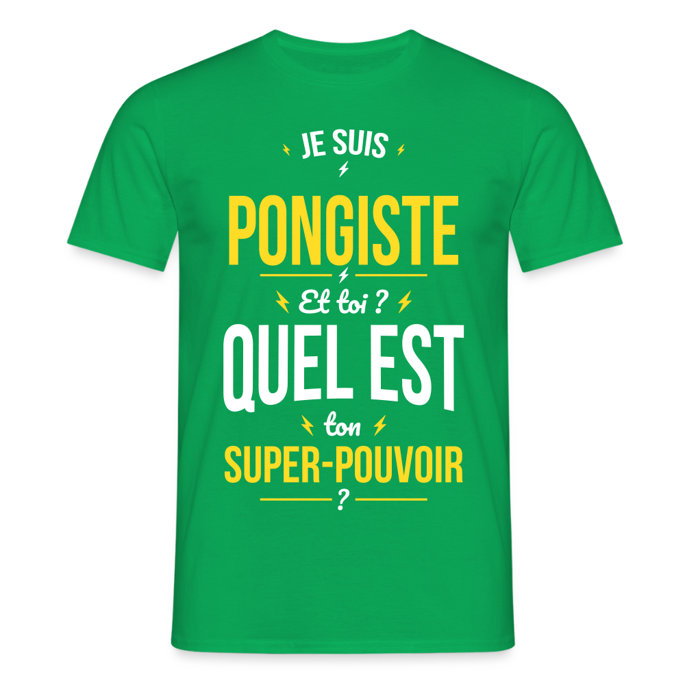 T-shirt Homme - Je suis pongiste - Super-pouvoir - vert