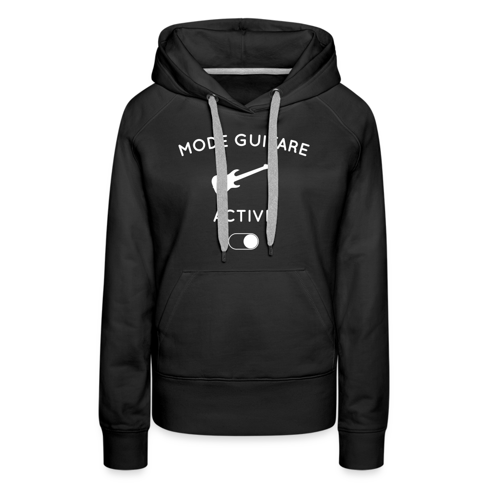 Sweat à capuche Premium Femme - Mode guitare activé - noir