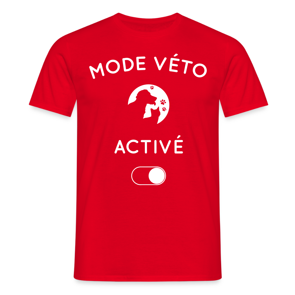 T-shirt Homme - Mode véto activé - rouge