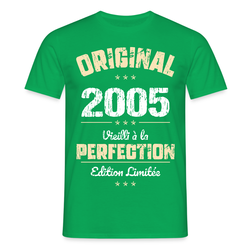 T-shirt Homme - Anniversaire 20 Ans - Original 2005 - vert