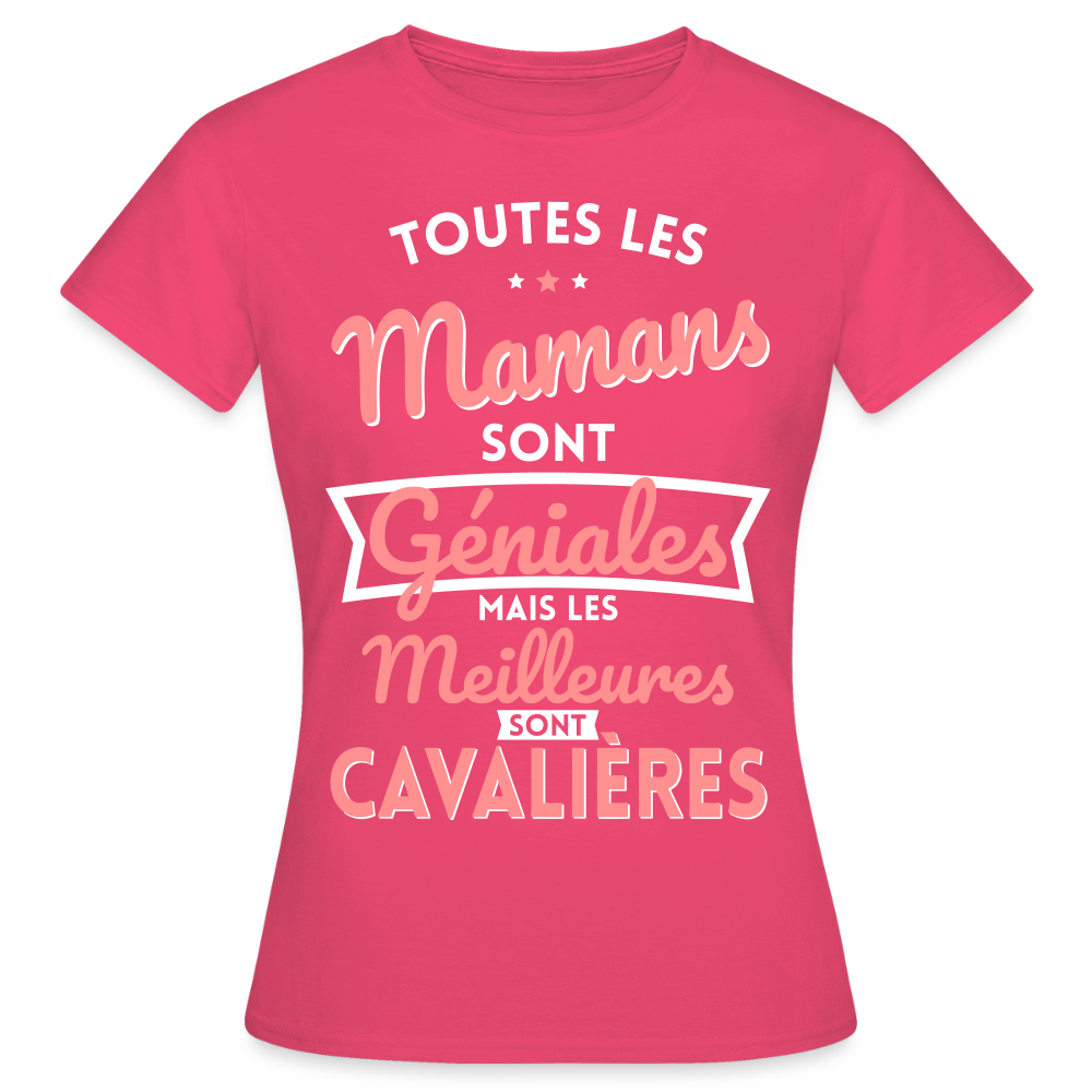 T-shirt Femme - Mamans géniales - Les meilleures sont cavalières - rose azalée