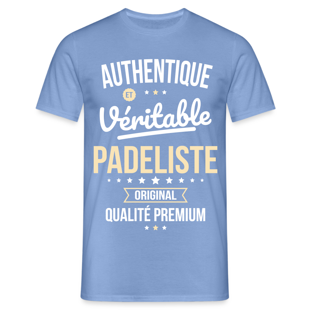 T-shirt Homme - Authentique et véritable Padeliste - carolina blue