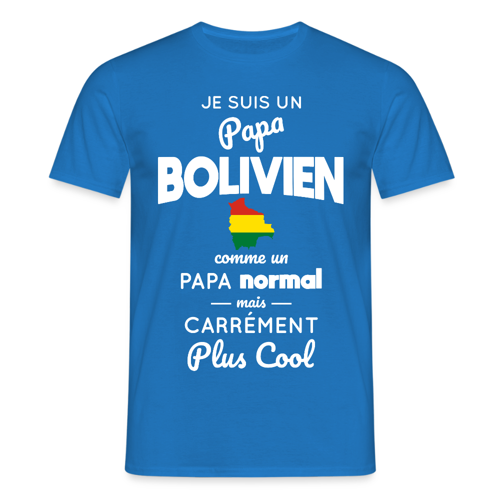 T-shirt Homme - Papa Bolivien Plus Cool - bleu royal