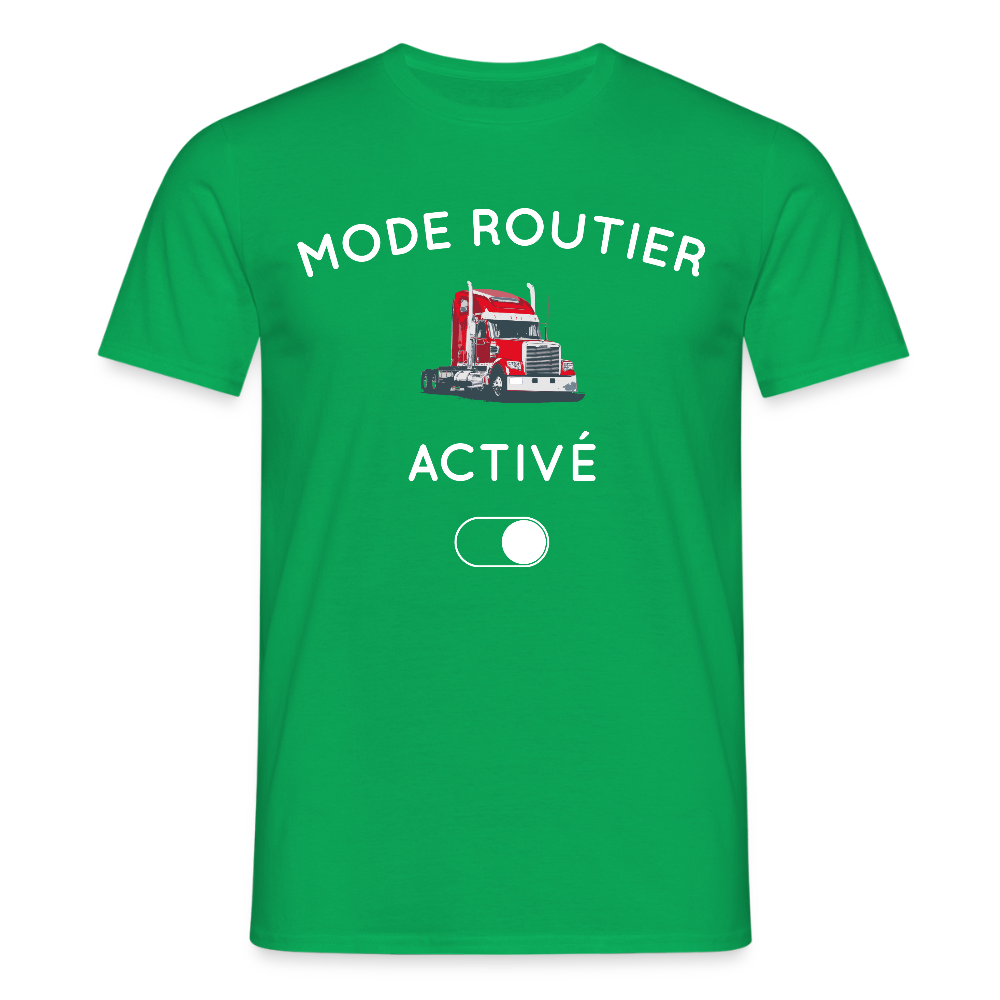 T-shirt Homme - Mode routier activé - vert