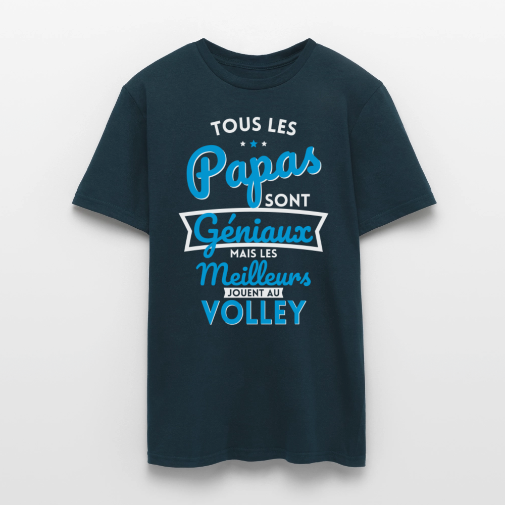 T-shirt Homme - Papas géniaux - Les meilleurs jouent au volley - marine