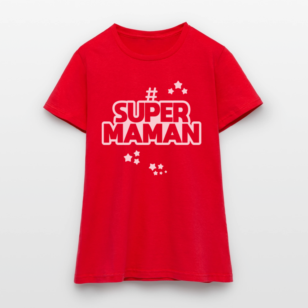 T-shirt Femme - Super Maman - rouge