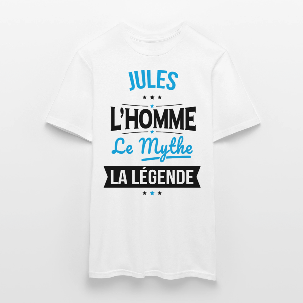 T-shirt Homme - Jules - l'Homme - le Mythe - la Légende - blanc