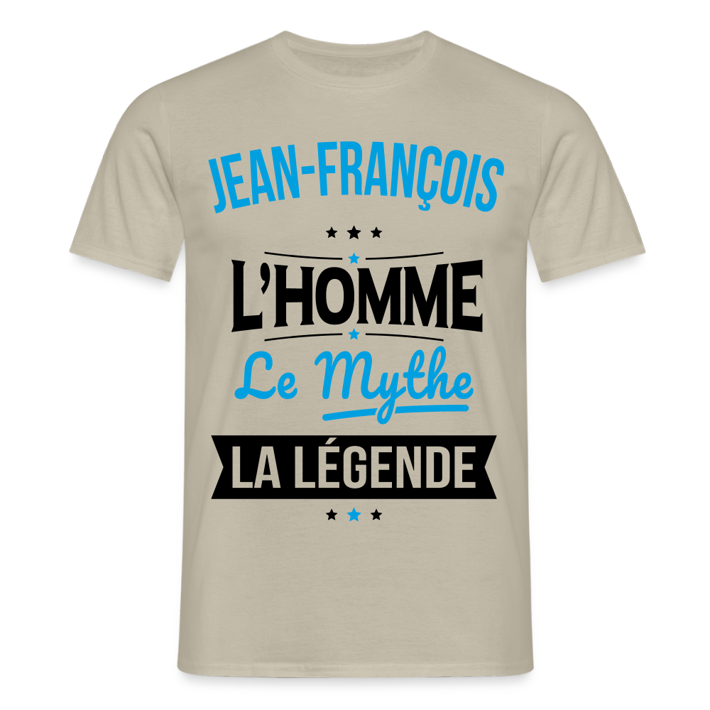 T-shirt Homme - Jean-François - l'Homme - le Mythe - la Légende - beige sable