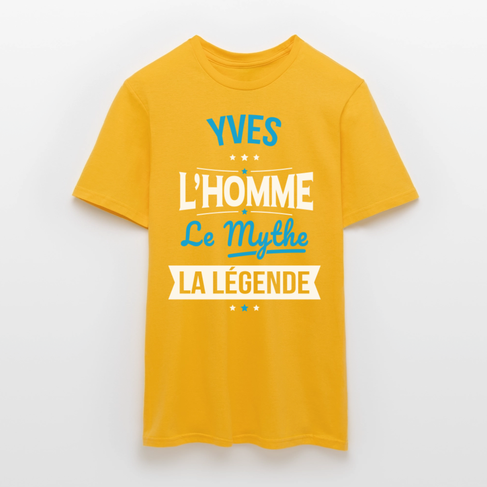 T-shirt Homme - Yves - l'Homme - le Mythe - la Légende - jaune