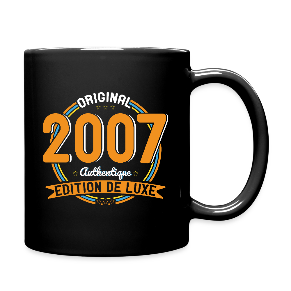 Mug uni - Anniversaire 18 Ans - Original 2007 Authentique - noir