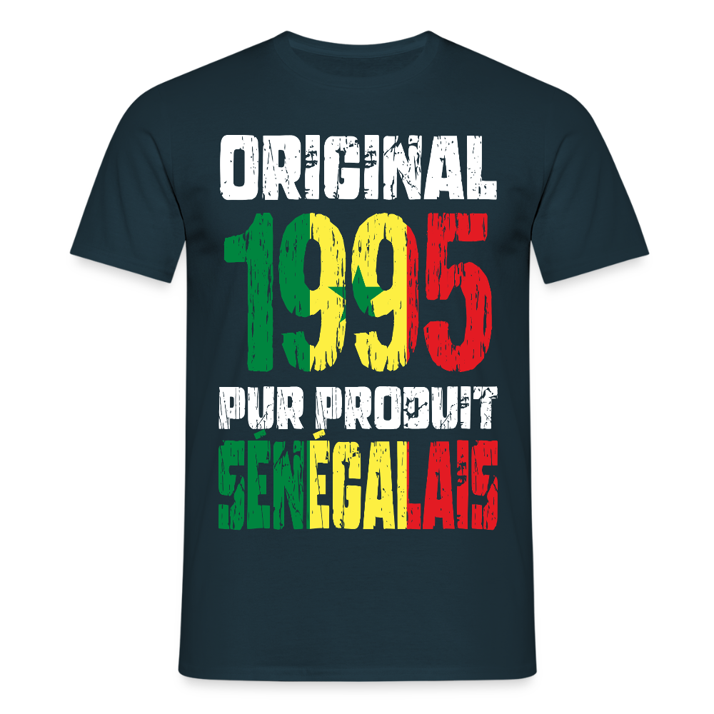 T-shirt Homme - Anniversaire 30 Ans - Original 1995 - Pur produit Sénégalais - marine