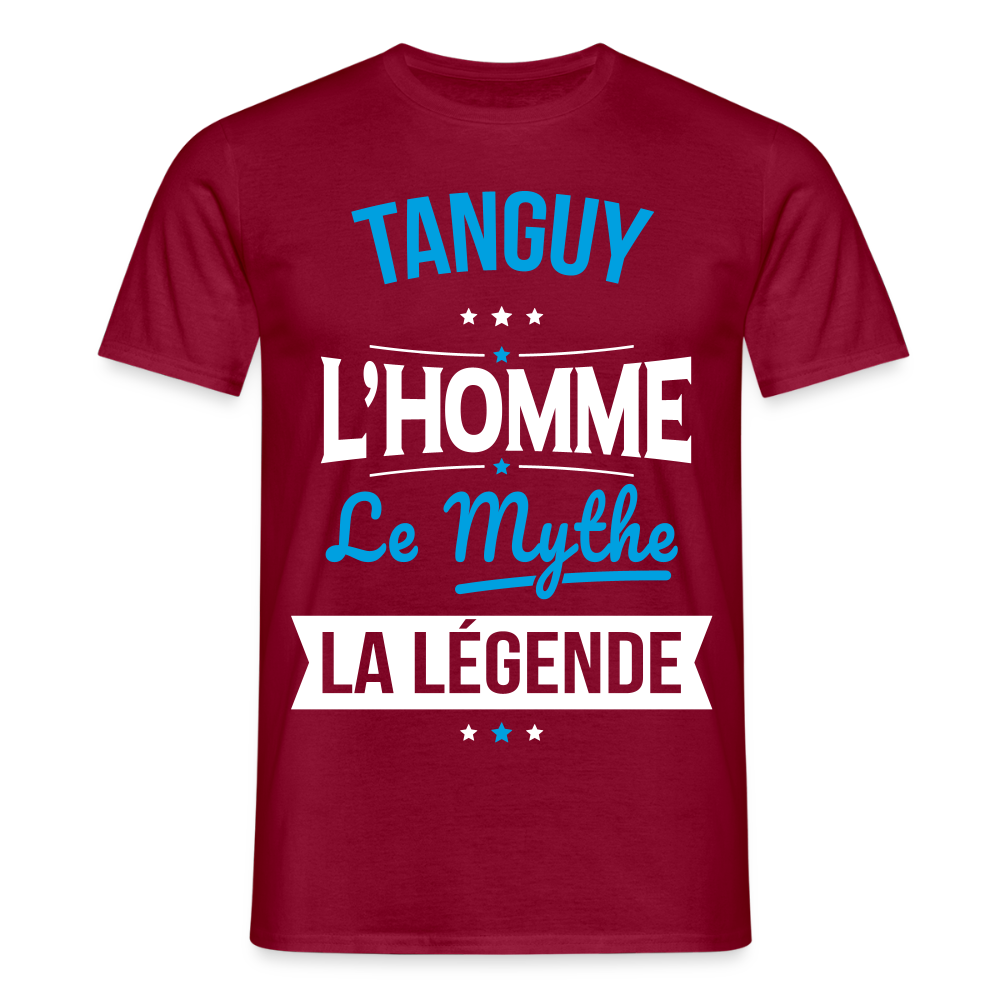 T-shirt Homme - Tanguy - l'Homme - le Mythe - la Légende - rouge brique