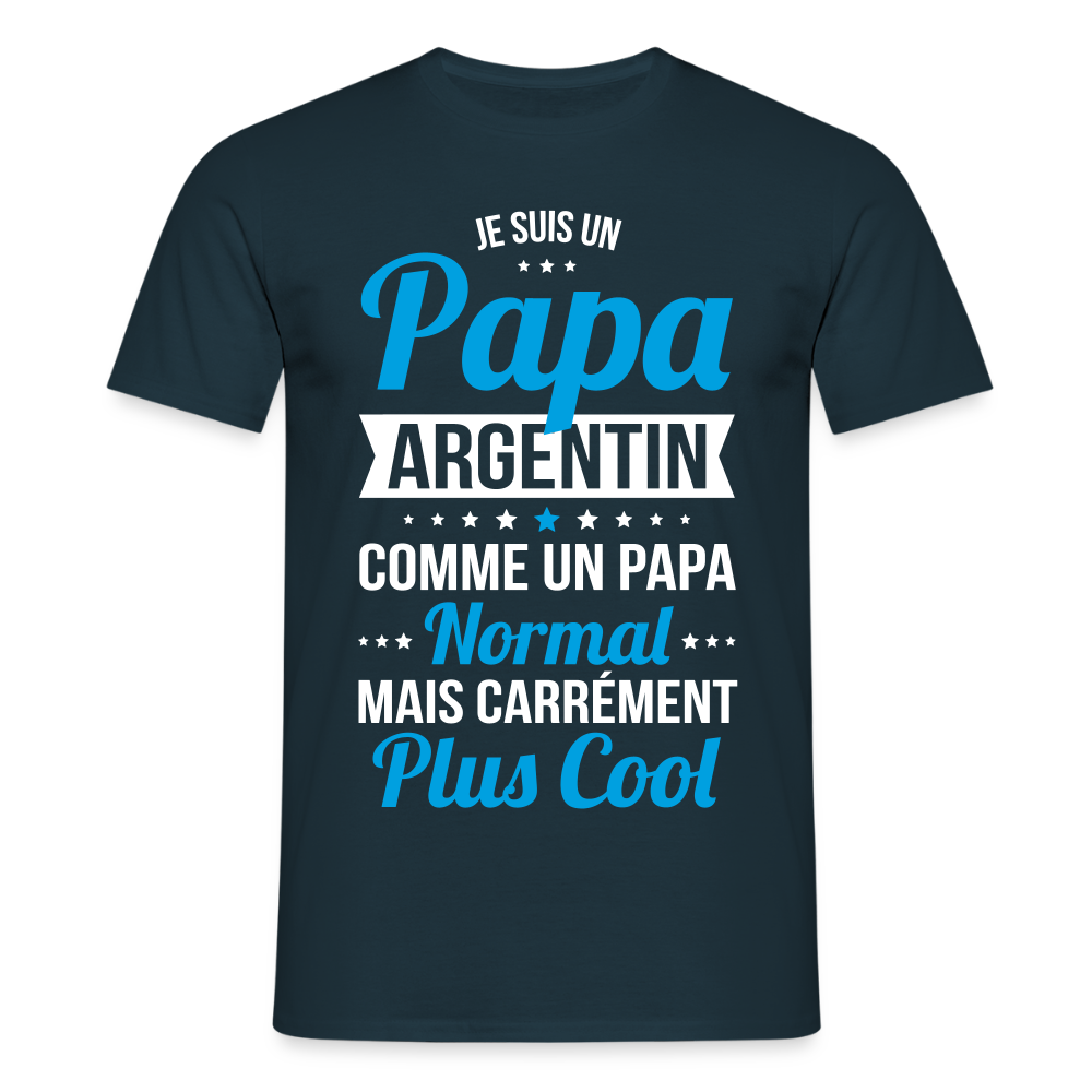 T-shirt Homme - Papa Argentin Plus Cool - marine