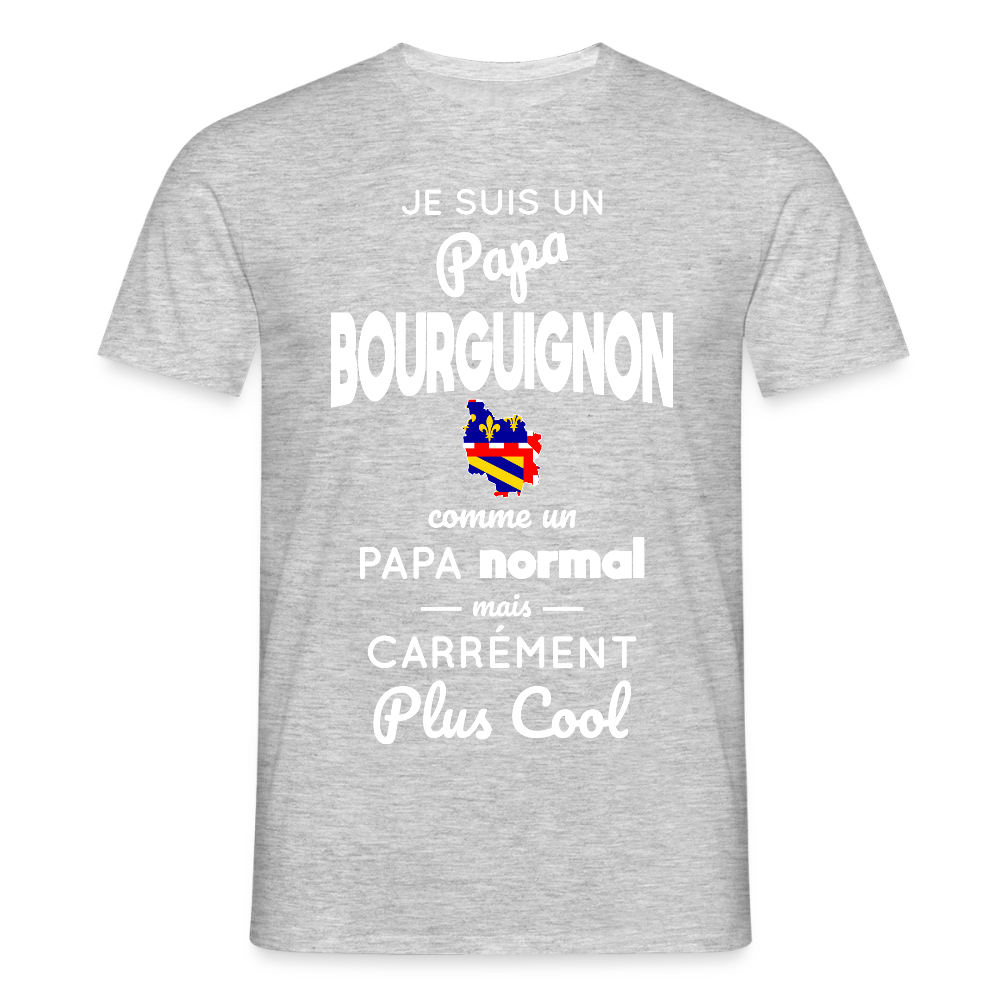 T-shirt Homme - Papa Bourguignon Plus Cool - gris chiné