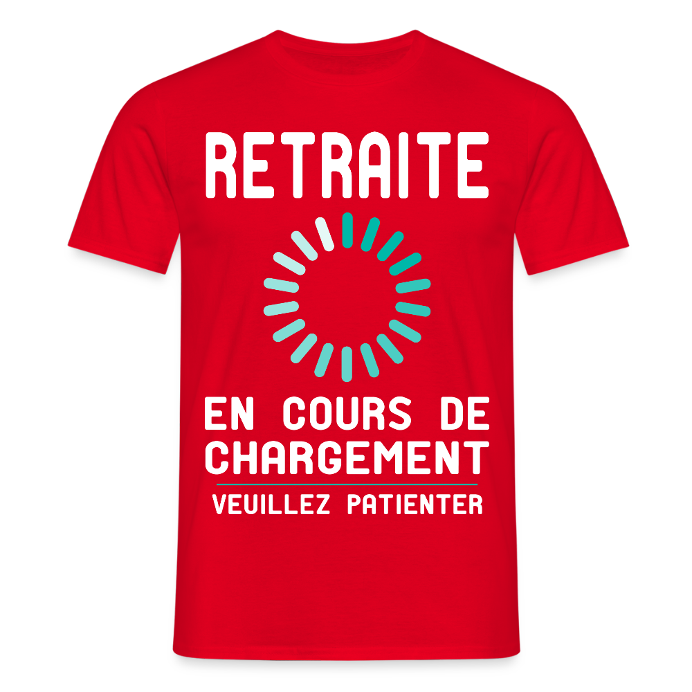 T-shirt Homme - Retraite en cours de chargement - rouge