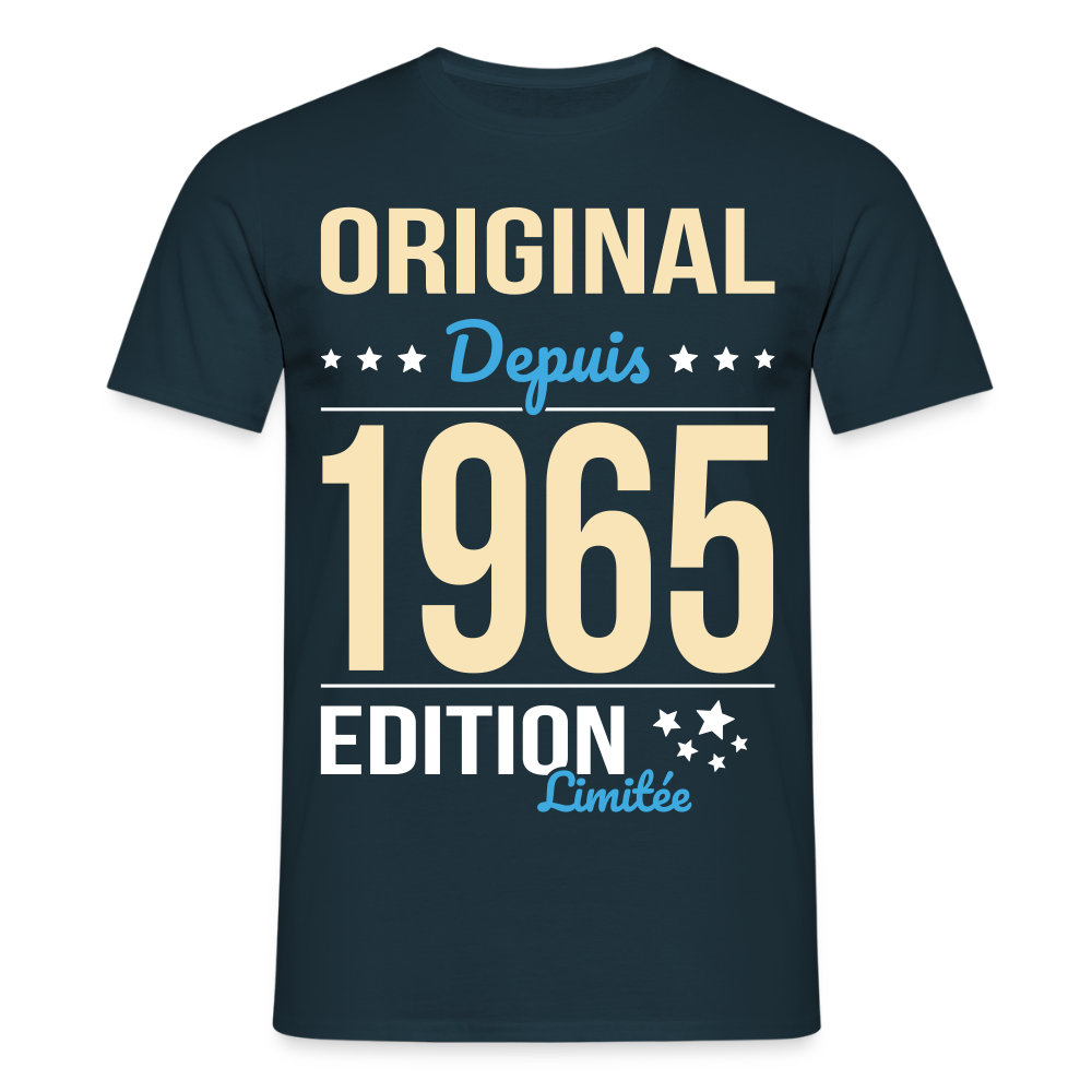 T-shirt Homme - Anniversaire 60 Ans - Original depuis 1965 - marine