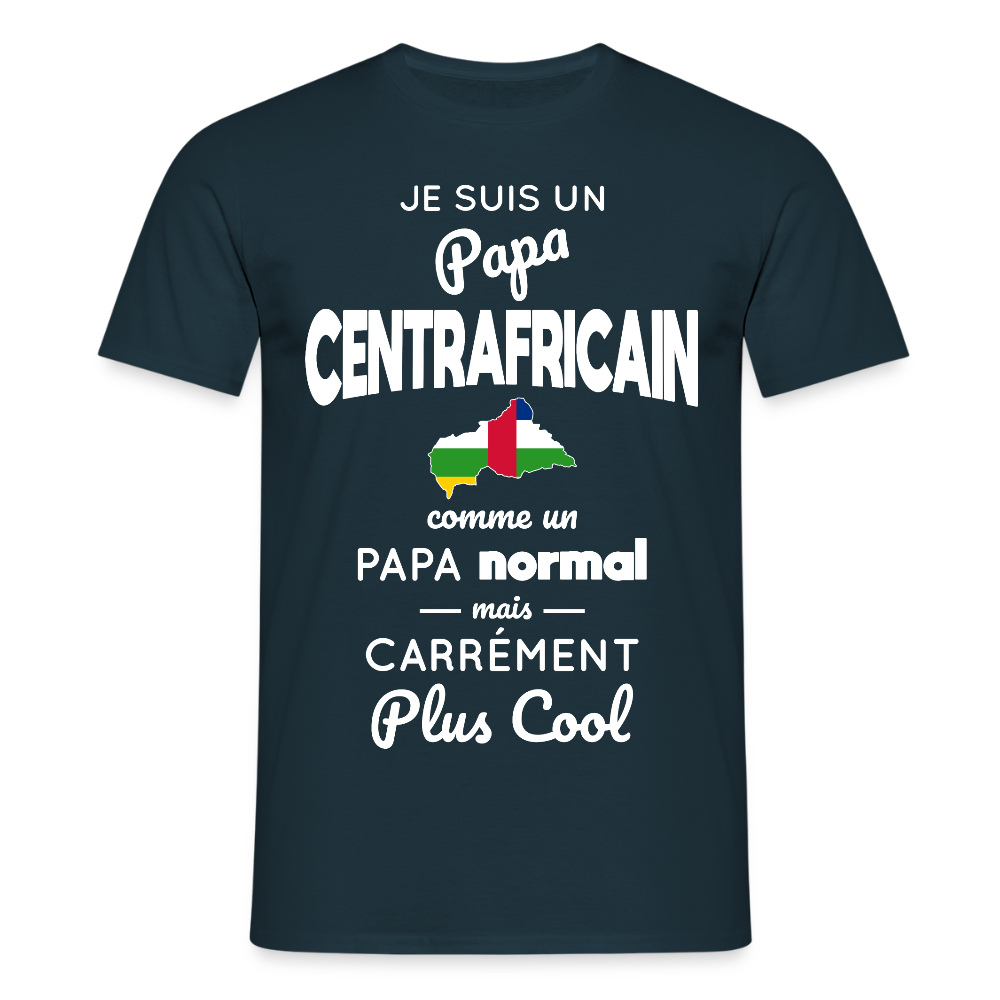 T-shirt Homme - Papa Centrafricain Plus Cool - marine