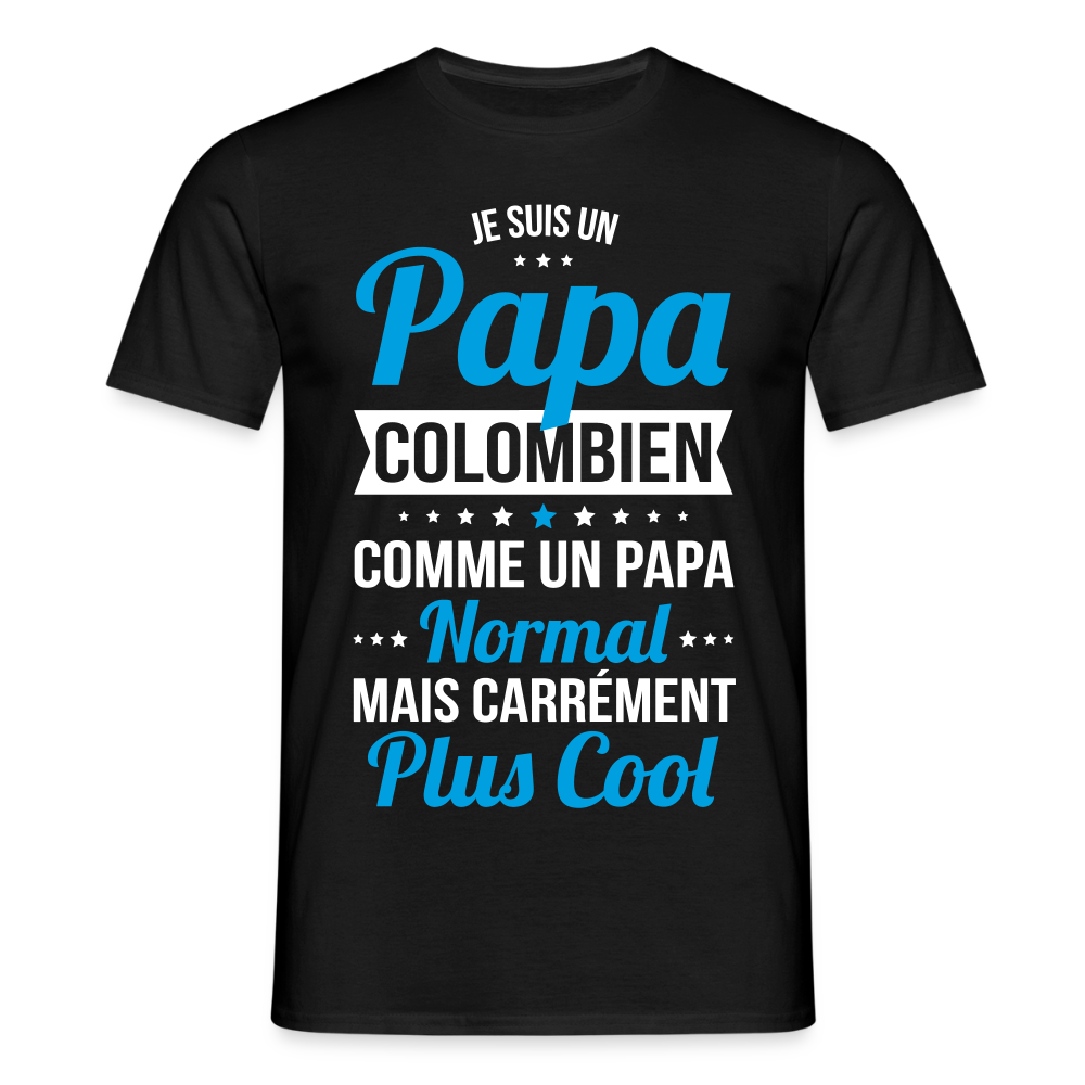 T-shirt Homme - Papa Colombien Plus Cool - noir