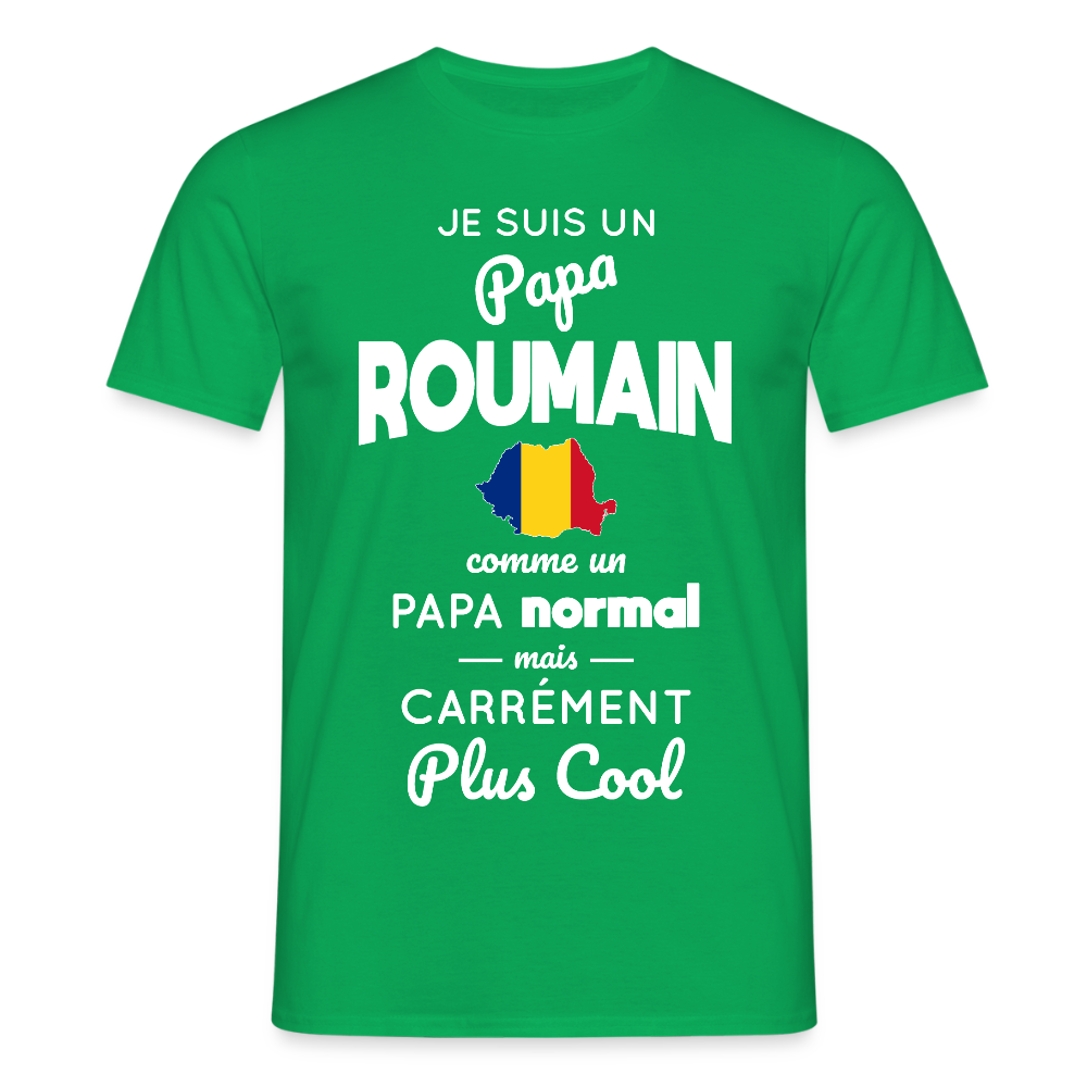 T-shirt Homme - Papa Roumain Plus Cool - vert