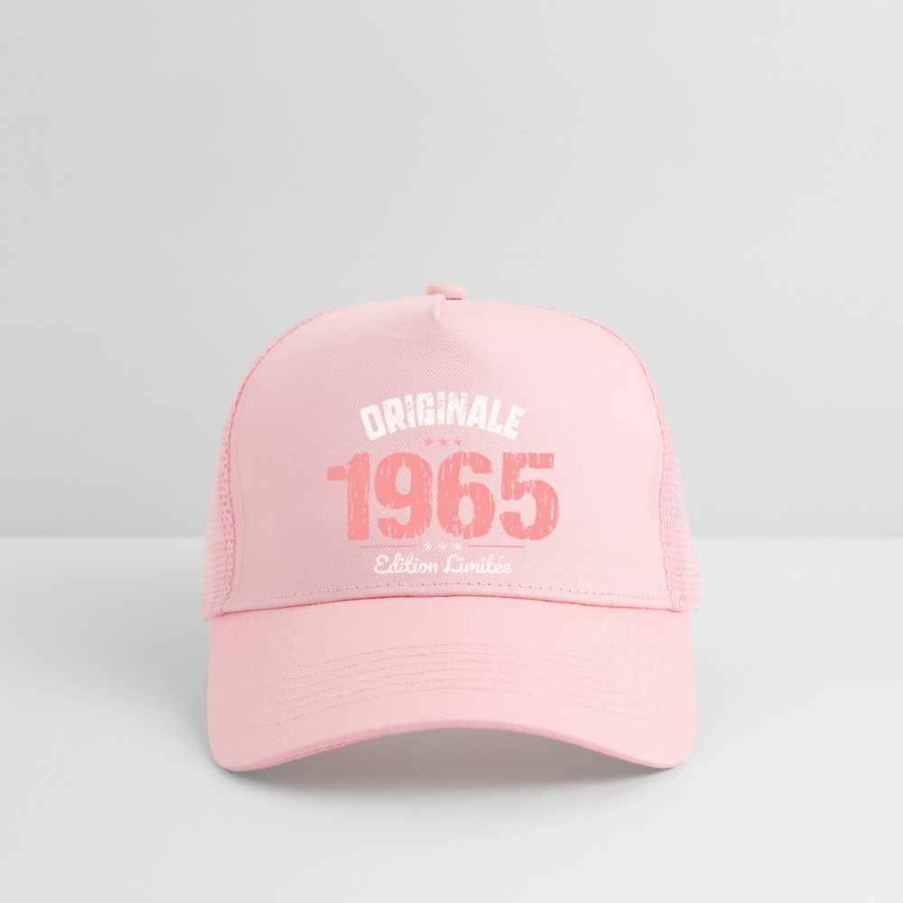 Casquette Trucker - Anniversaire 60 Ans - Originale 1965 - rose pâle