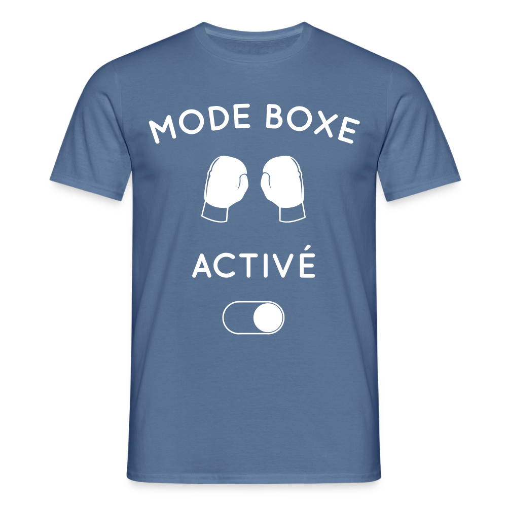 T-shirt Homme - Mode boxe activé - bleu pigeon