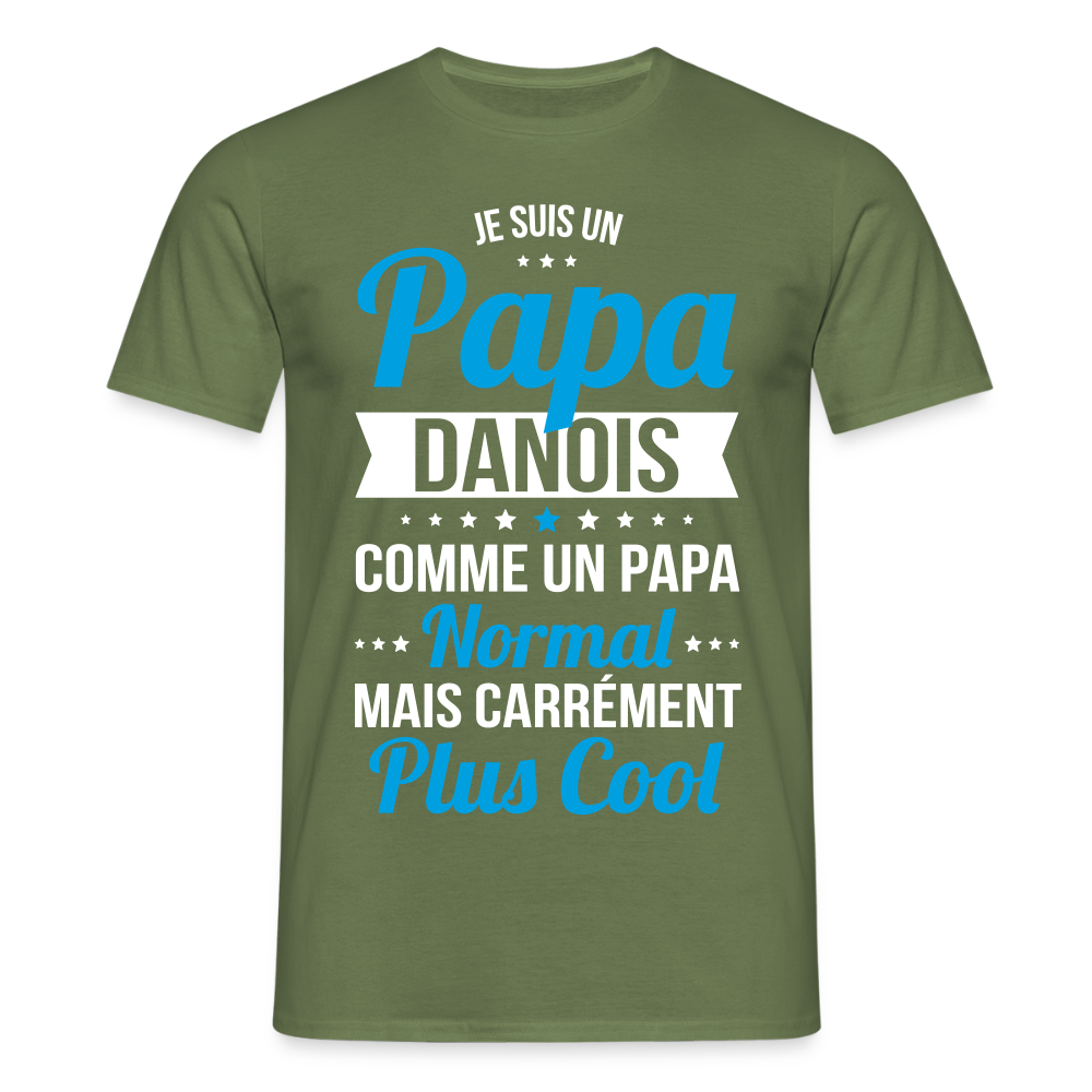 T-shirt Homme - Papa Danois Plus Cool - vert militaire