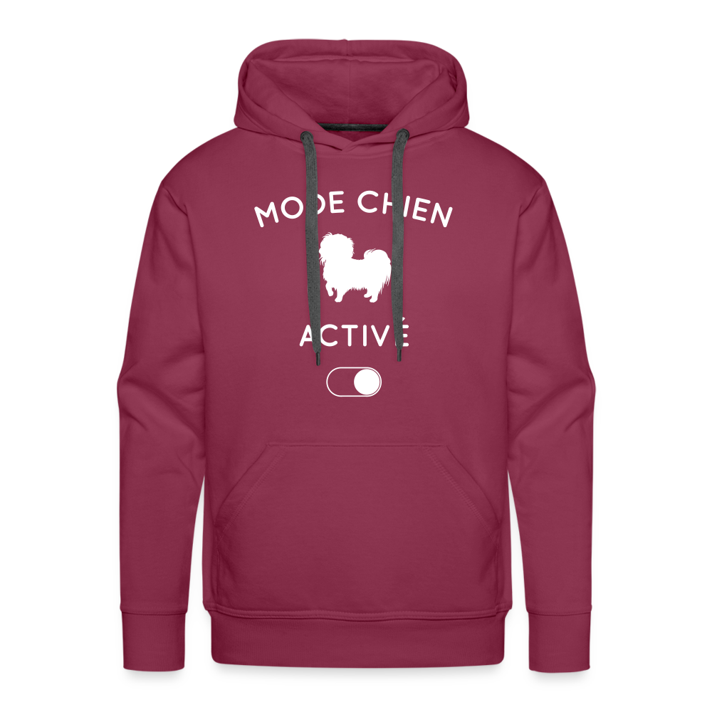 Sweat à capuche Premium Homme - Mode chien activé - bordeaux