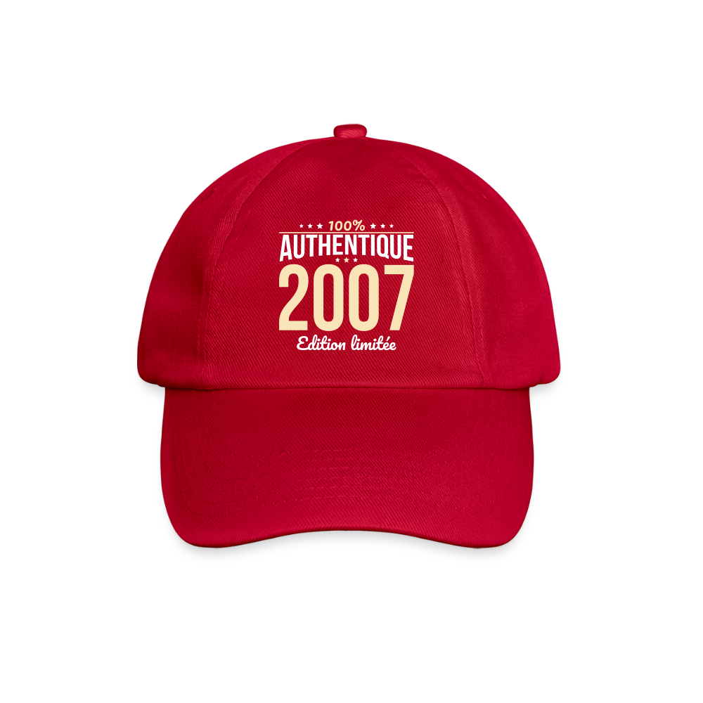 Casquette classique - Anniversaire 18 Ans - 100% Authentique 2007 - rouge classique